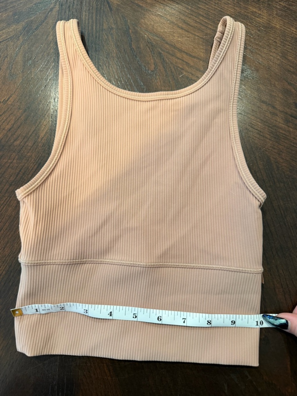Lululemon Power Pivot Ribbed Tank Size 2 Pink Clay Butternut Reversible Longline - Picture 6 of 7